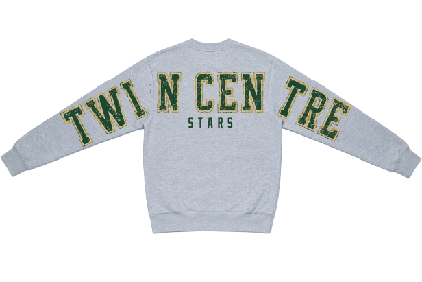 TC STARS - Basic Unisex Crewneck with Large Print Vintage Design