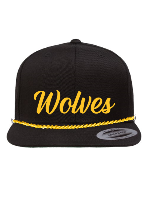 U9 MD Gold - WOLVES - 2025 - Cursive Wolves Puff Embroiodery – SYCO Life
