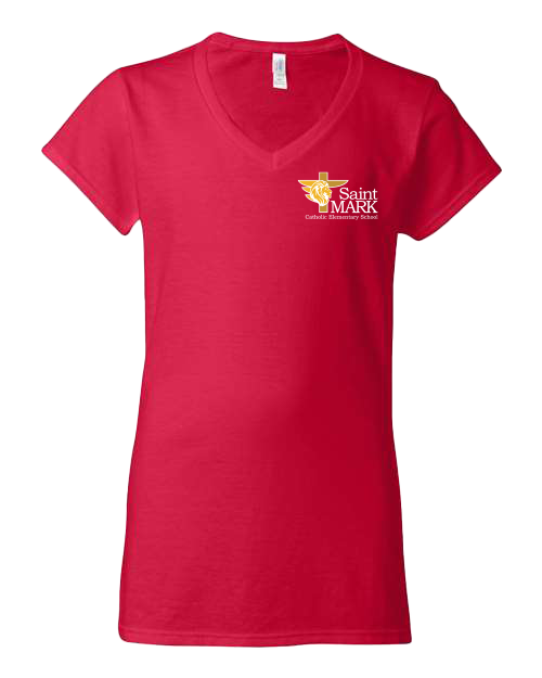 ST MARK - Ladies V-Neck T-Shirt