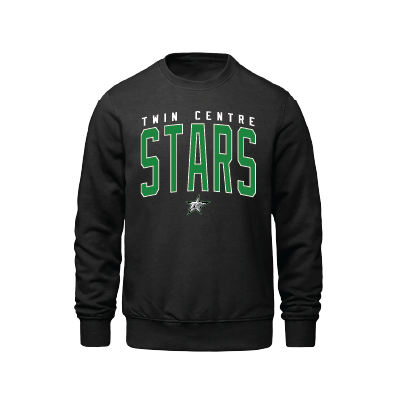 TC STARS - Basic Unisex Crewneck with Varsity Print Design