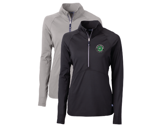 TC STARS - Cutter & Buck Adapt Recycled Soft Knit Stretch Womens Half Zip Pullover