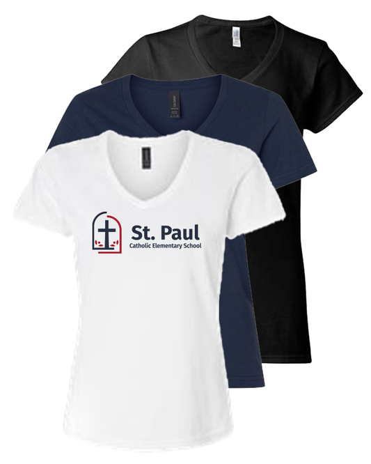 ST. PAUL - Ladies T-Shirt V-Neck - Corporate Logo