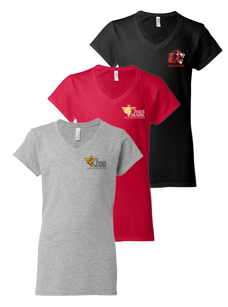 ST MARK - Ladies V-Neck T-Shirt